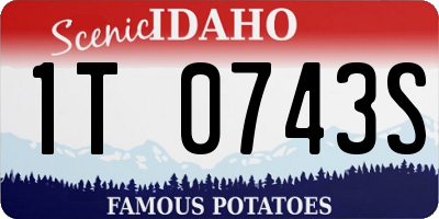 ID license plate 1T0743S