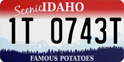 ID license plate 1T0743T