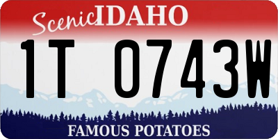 ID license plate 1T0743W