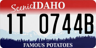 ID license plate 1T0744B