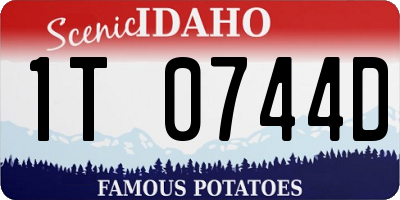 ID license plate 1T0744D