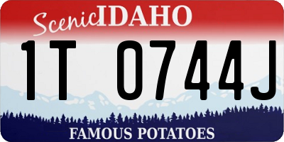 ID license plate 1T0744J