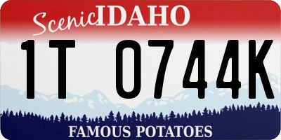 ID license plate 1T0744K