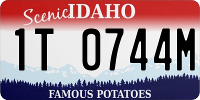 ID license plate 1T0744M