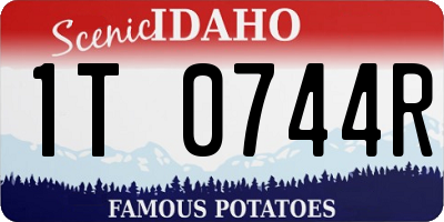 ID license plate 1T0744R
