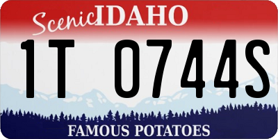 ID license plate 1T0744S