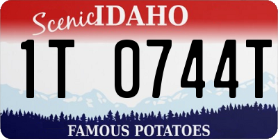 ID license plate 1T0744T