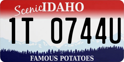 ID license plate 1T0744U