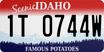 ID license plate 1T0744W