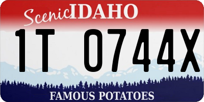 ID license plate 1T0744X