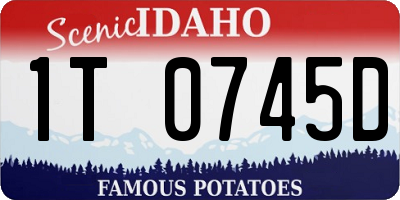 ID license plate 1T0745D