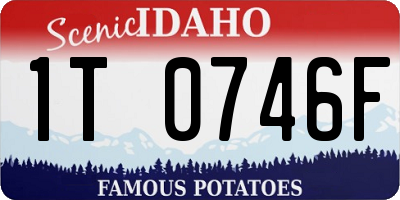 ID license plate 1T0746F