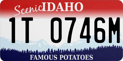 ID license plate 1T0746M