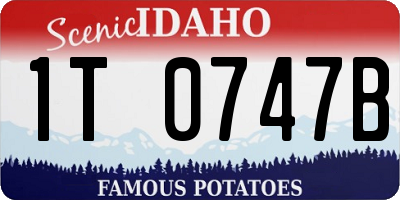 ID license plate 1T0747B