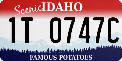 ID license plate 1T0747C