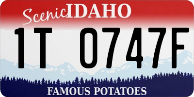 ID license plate 1T0747F