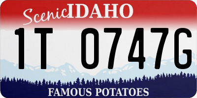ID license plate 1T0747G
