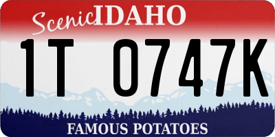ID license plate 1T0747K
