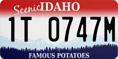 ID license plate 1T0747M