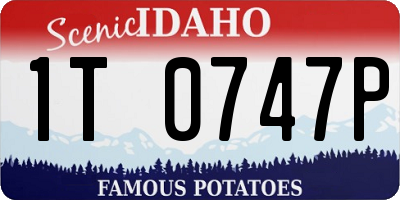 ID license plate 1T0747P