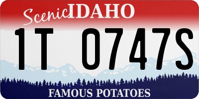 ID license plate 1T0747S