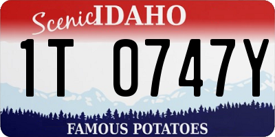 ID license plate 1T0747Y