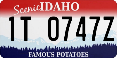 ID license plate 1T0747Z