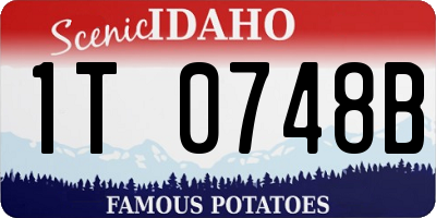 ID license plate 1T0748B
