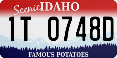 ID license plate 1T0748D
