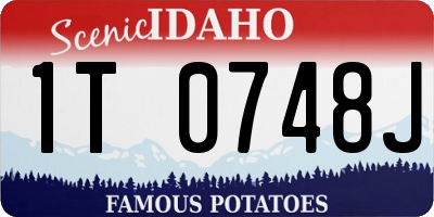ID license plate 1T0748J