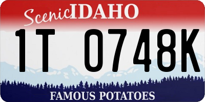 ID license plate 1T0748K