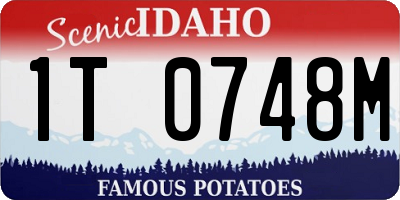 ID license plate 1T0748M