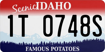 ID license plate 1T0748S