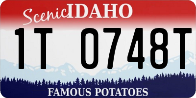 ID license plate 1T0748T