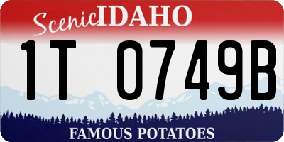 ID license plate 1T0749B