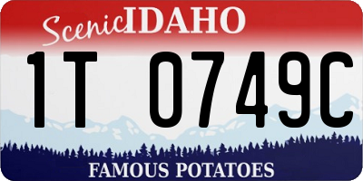 ID license plate 1T0749C