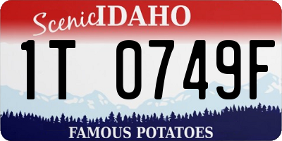 ID license plate 1T0749F