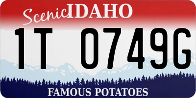 ID license plate 1T0749G