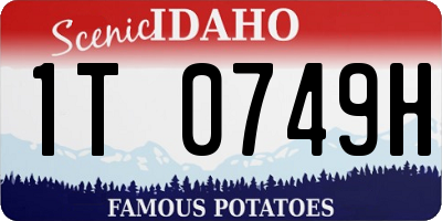 ID license plate 1T0749H