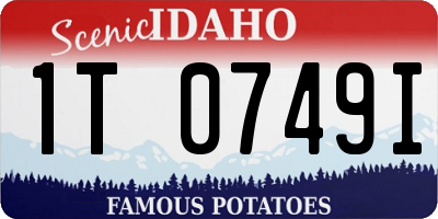 ID license plate 1T0749I
