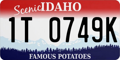 ID license plate 1T0749K