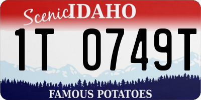 ID license plate 1T0749T