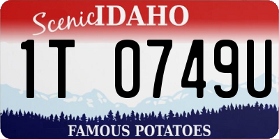 ID license plate 1T0749U