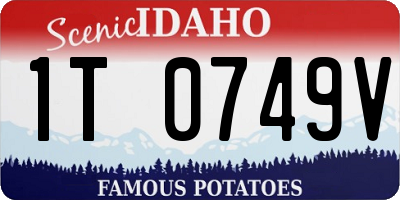 ID license plate 1T0749V