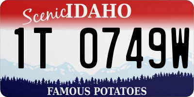ID license plate 1T0749W
