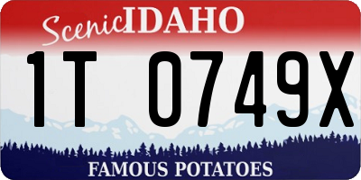 ID license plate 1T0749X