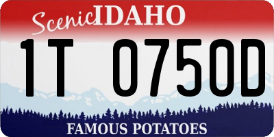 ID license plate 1T0750D