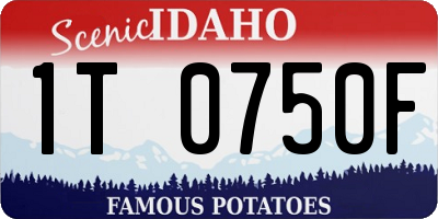 ID license plate 1T0750F