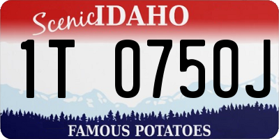 ID license plate 1T0750J