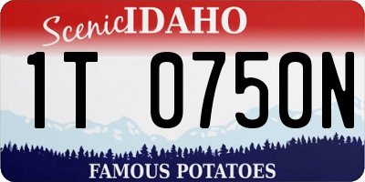 ID license plate 1T0750N